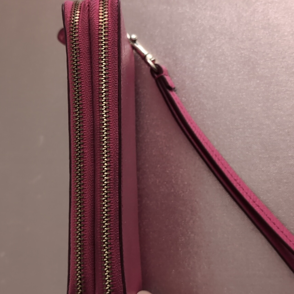 Coach Pink Leather Continental Wallet/Wristlet - Picture 5 of 12